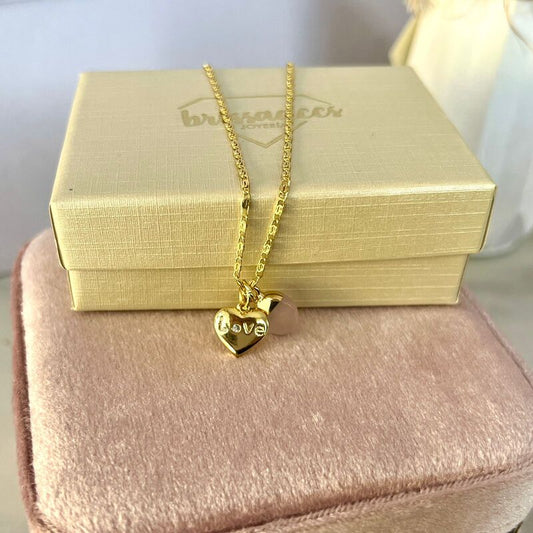 CADENA LOVE CUARZO ROSA