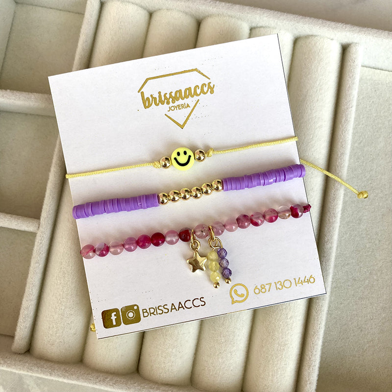SET PULSERAS COLOR POP
