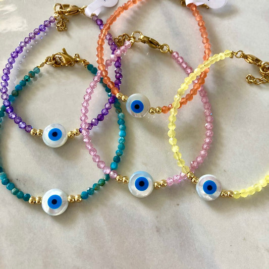 PULSERA PIEDRAS NATURALES Y OJO