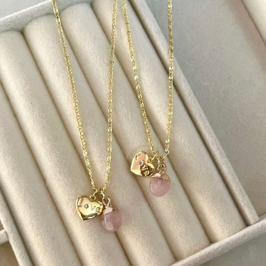 CADENA LOVE CUARZO ROSA